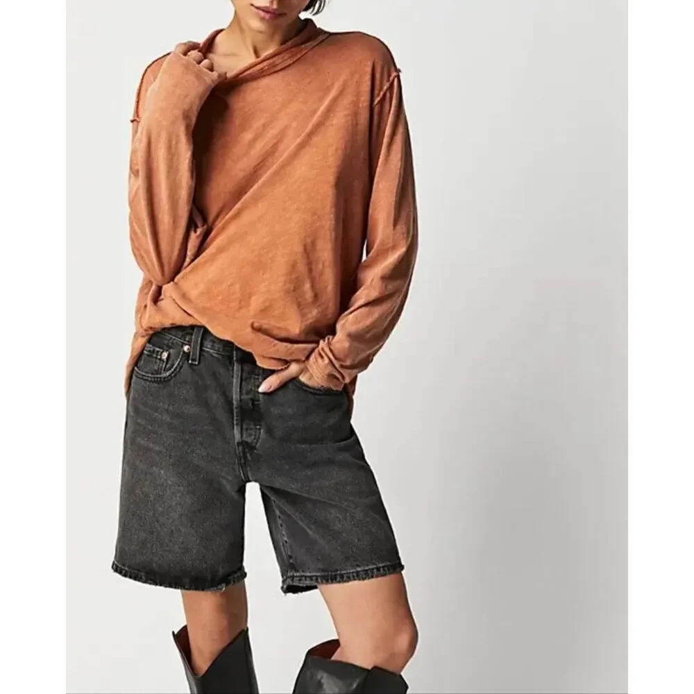 Free People We The Free Women’s Long Sleeve Regan Tee sand M NEW